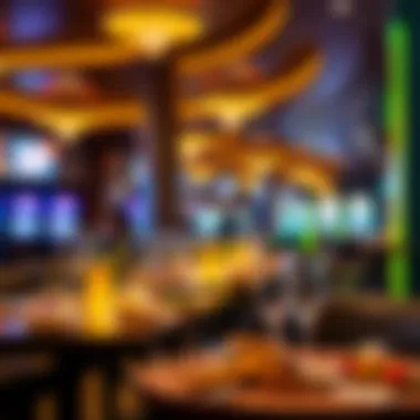 Dining area featuring a selection of culinary delights available at the casino
