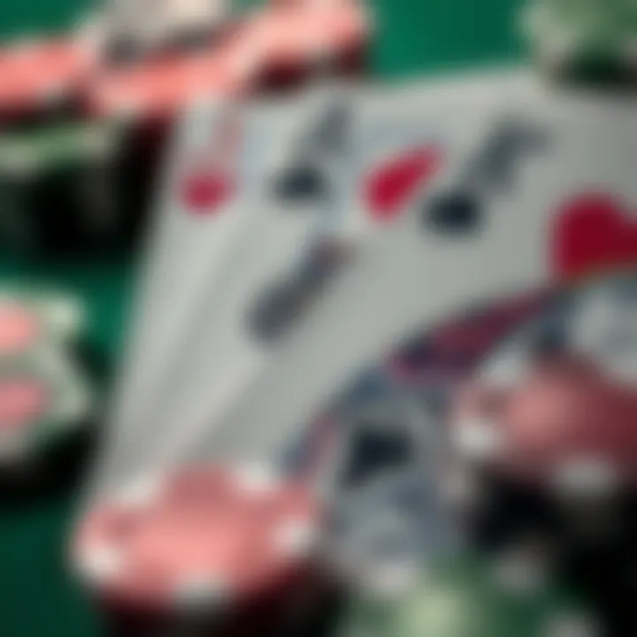 Close-up view of high-quality poker card design