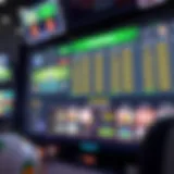 An illustration depicting a virtual sportsbook interface showcasing no deposit bonuses.