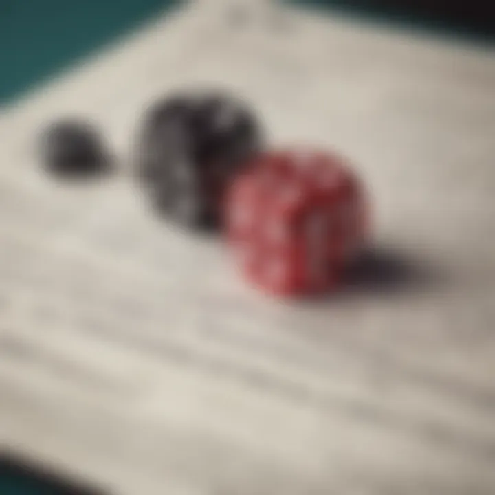 A close-up of a legal document related to online gambling laws