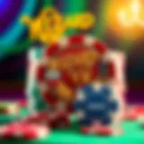 A vibrant illustration of casino chips associated with the Wizard of Oz theme