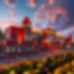 Panoramic view of Woodstock Casino's vibrant exterior