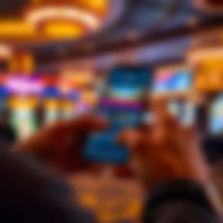 User engaging with the Wynn Sportsbook app on a smartphone